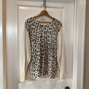 Jessica ash Animal print button down sweater